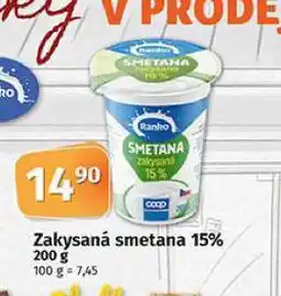 Coop Zakysaná smetana 15% nabídka