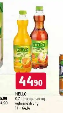 Terno Hello sirup nabídka