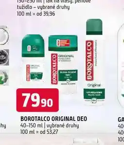 Terno Borotalco deodorant nabídka