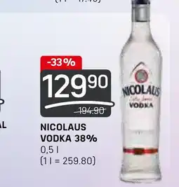 Flop NICOLAUS VODKA 38% 0.5L nabídka
