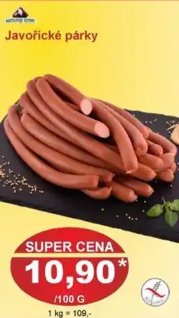 PLUS JIP Javořické párky nabídka