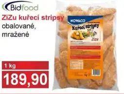 PLUS JIP Zizu kuřecí stripsy obalované, mražené nabídka