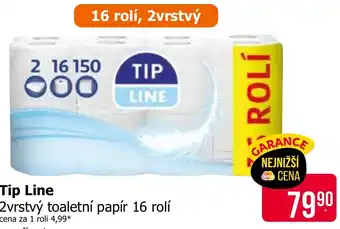 Teta Tip Line 2vrstvý toaletní papír 16 rolí nabídka