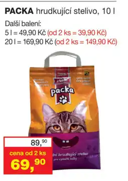 Ráj drogerie PACKA hrudkující stelivo, 10 I. nabídka