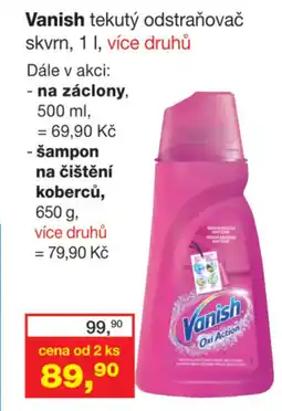 Ráj drogerie Vanish tekutý odstraňovač skvrn, 1 l. nabídka