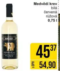 Jip Medvědí krev bílá červená růžová 0,75 L nabídka
