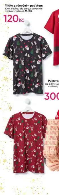 Pepco Tričko s vánočním potiskem nabídka