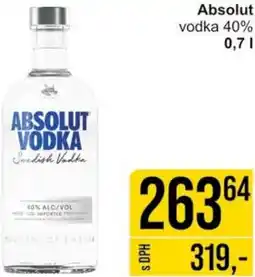 Jip Absolut vodka 40% 0,7L nabídka