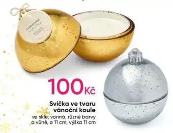 Svíčka ve tvaru vánoční koule