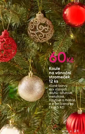 Pepco Koule na vánoční stromeček 12 ks nabídka