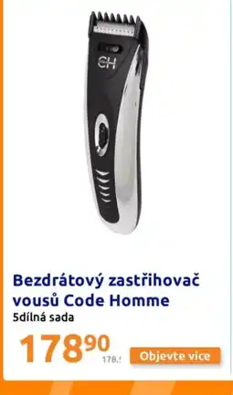 Bezdrátový zastřihovač vousů Code Homme