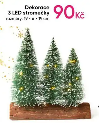Pepco Dekorace 3 LED stromečky nabídka