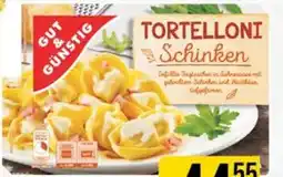 Tortelloni plněné šunkou a sýrem