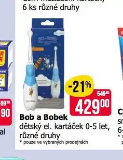 Teta Bob a bobek dětský elektrický kartáček nabídka