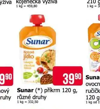 Teta Sunar příkrm nabídka