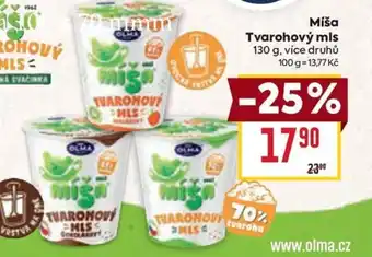 Billa Míša Tvarohový mls 130 g nabídka