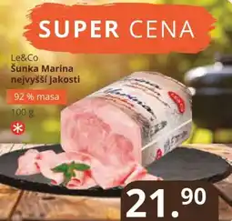 Potraviny CZ Le&Co Šunka Marina nejvyšší jakosti nabídka