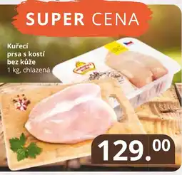 Kuřecí prsa s kostí bez kůže