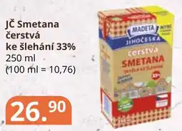 Potraviny CZ JČ Smetana čerstvá ke šlehání 33% nabídka