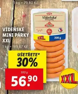 Lidl Vídeňské mini párky nabídka