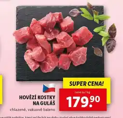 Lidl Hovězí kostky na guláš nabídka