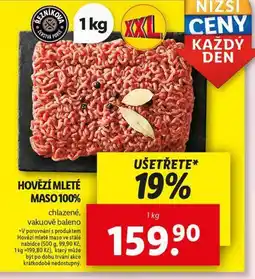 Lidl Hovězí mleté maso nabídka