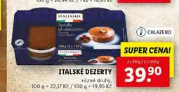 Lidl Italské dezerty nabídka