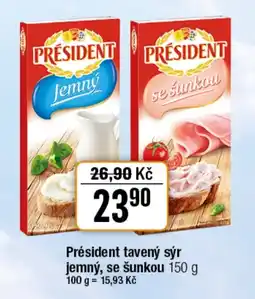 TEMPO Président tavený sýr jemný, se šunkou nabídka