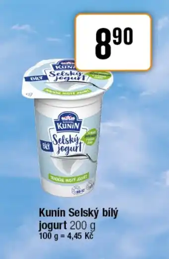 TEMPO Kunín Selský bílý jogurt nabídka