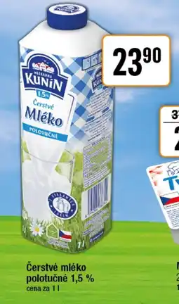 TEMPO Čerstvé mléko polotučné 1,5 nabídka