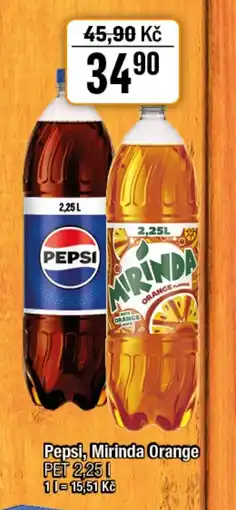 TEMPO Pepsi, Mirinda Orange nabídka