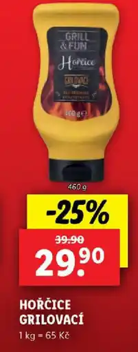 Lidl HOŘČICE GRILOVACÍ nabídka