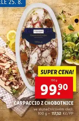 Lidl Carpaccio z chobotnice nabídka