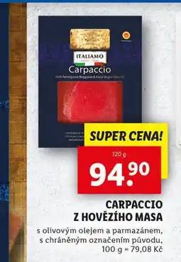 Lidl Carpaccio z hovězího masa nabídka