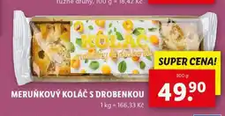 Lidl Meruňkový koláč s drobenkou nabídka