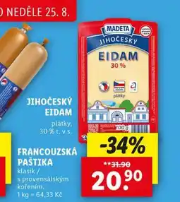 Lidl Jihočeský eidam nabídka