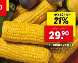 Lidl Kukuřice vařená nabídka