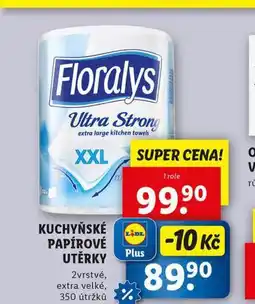 Lidl Floralys kuchyňské utěrky nabídka