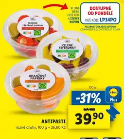 Lidl Antipasti nabídka