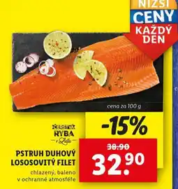 Lidl Pstruh duhový lososovitý filet nabídka