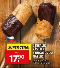 Lidl Cereální závitek s nugátovou náplní nabídka