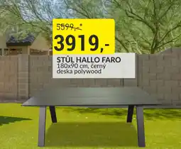Baumax STŮL HALLO FARO 180x90 cm, černý deska polywood nabídka