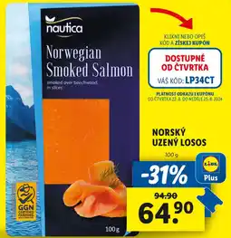 Lidl NORSKÝ UZENÝ LOSOS nabídka