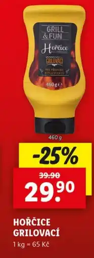 Lidl HOŘČICE GRILOVACÍ nabídka