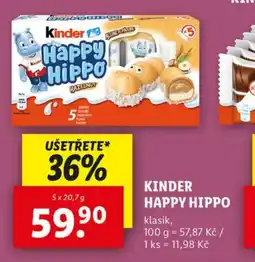 Lidl KINDER HAPPY HIPPO nabídka