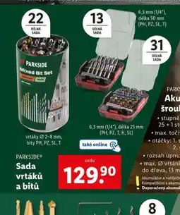 Lidl Sada vrtáků a bitů nabídka