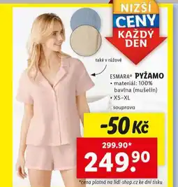 Lidl Pyžamo nabídka