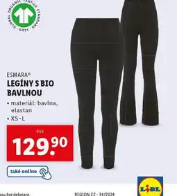 Lidl Legíny s bio bavlnou nabídka