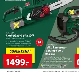 Lidl Aku řetězová pila 20 v nabídka