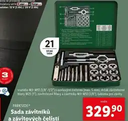 Lidl Sada závitníků a závitových čelistí nabídka